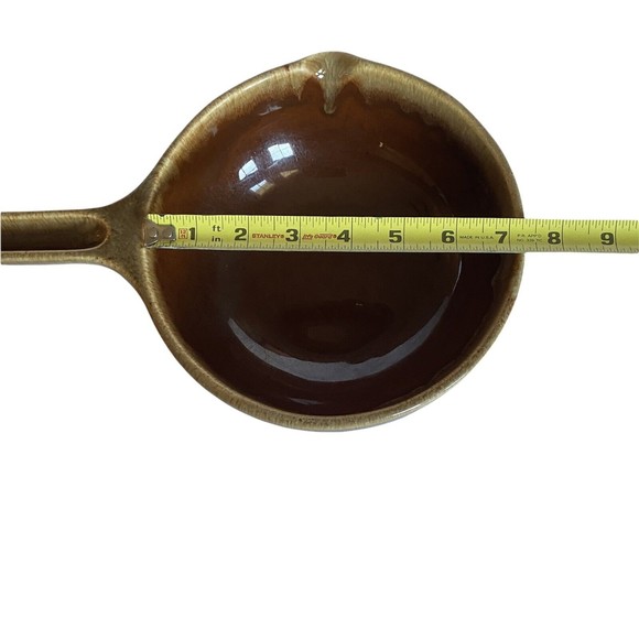 Rubel Brown Drip Glaze Handled Rustic Stoneware Pour Spout Serving Dish 2013 - Picture 4 of 10